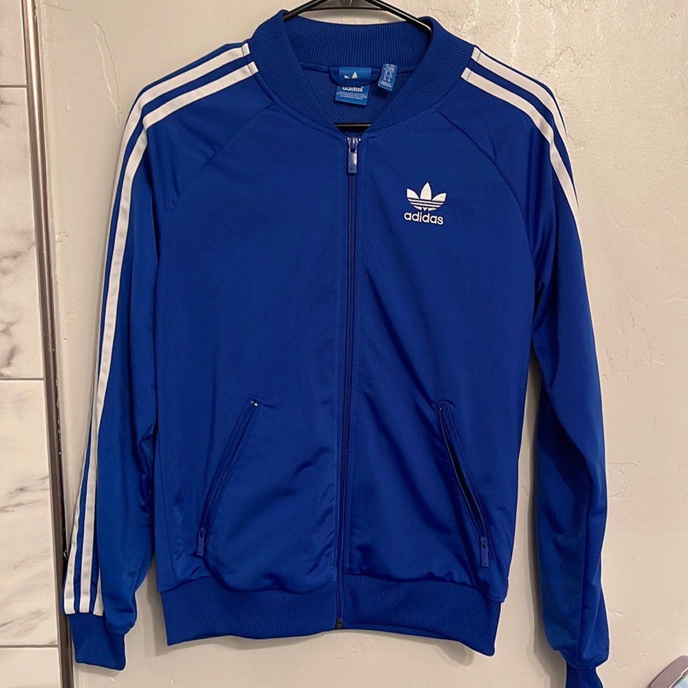 Royal blue adidas jacket